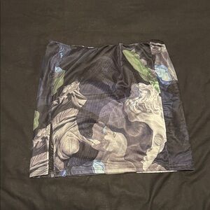 White Fox Boutique Artistic Print Pencil Skirt